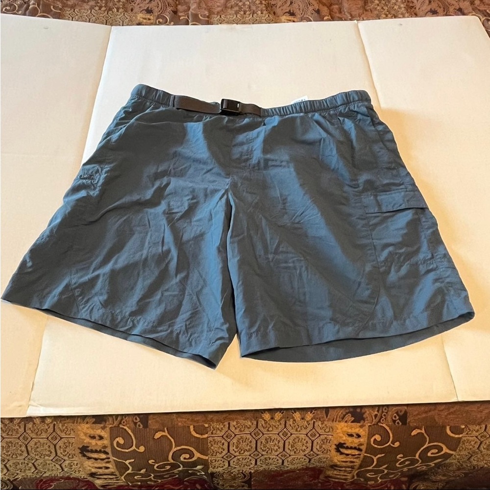 Columbia Mens Size XXL 9” Inseam Blue Swim Cargo Shorts‎ Liner Belt Coastal
